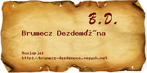 Brumecz Dezdemóna névjegykártya